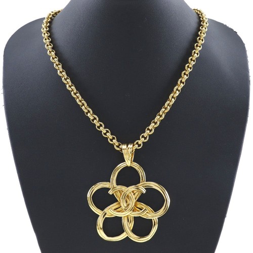 Collana Chanel Coco Mark placcata oro gioielli autentici