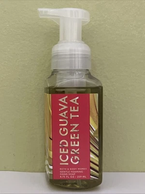 (1) Jabón de manos espumoso de té verde guayaba helado Bath & Body Works con aceite de coco NUEVO Foto 1 de 3