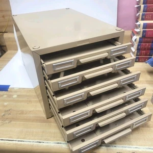 Vintage Cole Steel Stackable 6 Drawer Cabinet 16 x 10 1/2 X 9 1/4" Industrial  - Picture 1 of 15