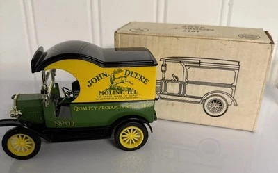 Vintage Gearbox Replica 1912 Ford Model-T Delivery Car John Deere Diecast Bank - Image 1 of 4