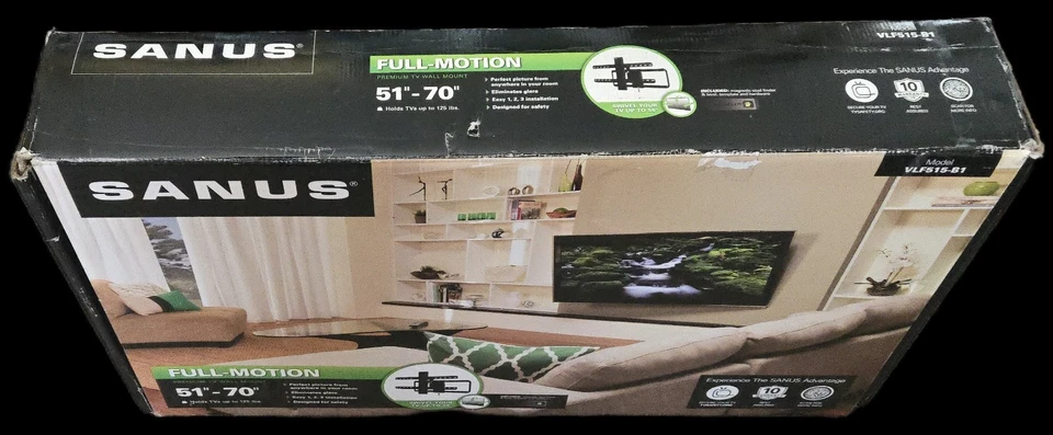 Sanus Premium Full Motion TV Mount For 42"-70" TVs Up to 125 lbs. VLF515-B1 - Image 1 of 4