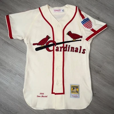 STAN MUSIAL 1944 St. Louis Cardinals Mitchell & Ness Authentic Jersey 36 S USA - Image 1 of 4