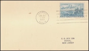 USA3 #1000 ADDR FIRST DAY CARD FDC Landing of Cadillac - Picture 1 of 1