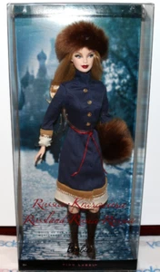 Barbie Dolls of the World Russia 2009 etiqueta rosa rara caja internacional + manguito + - Imagen 1 de 11
