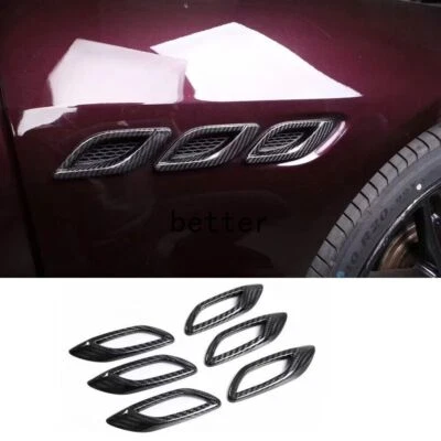 Carbon Fiber Car Side Fender Air Vent Cover Trim For Maserati Quattroporte 6pcs - Image 1 of 4