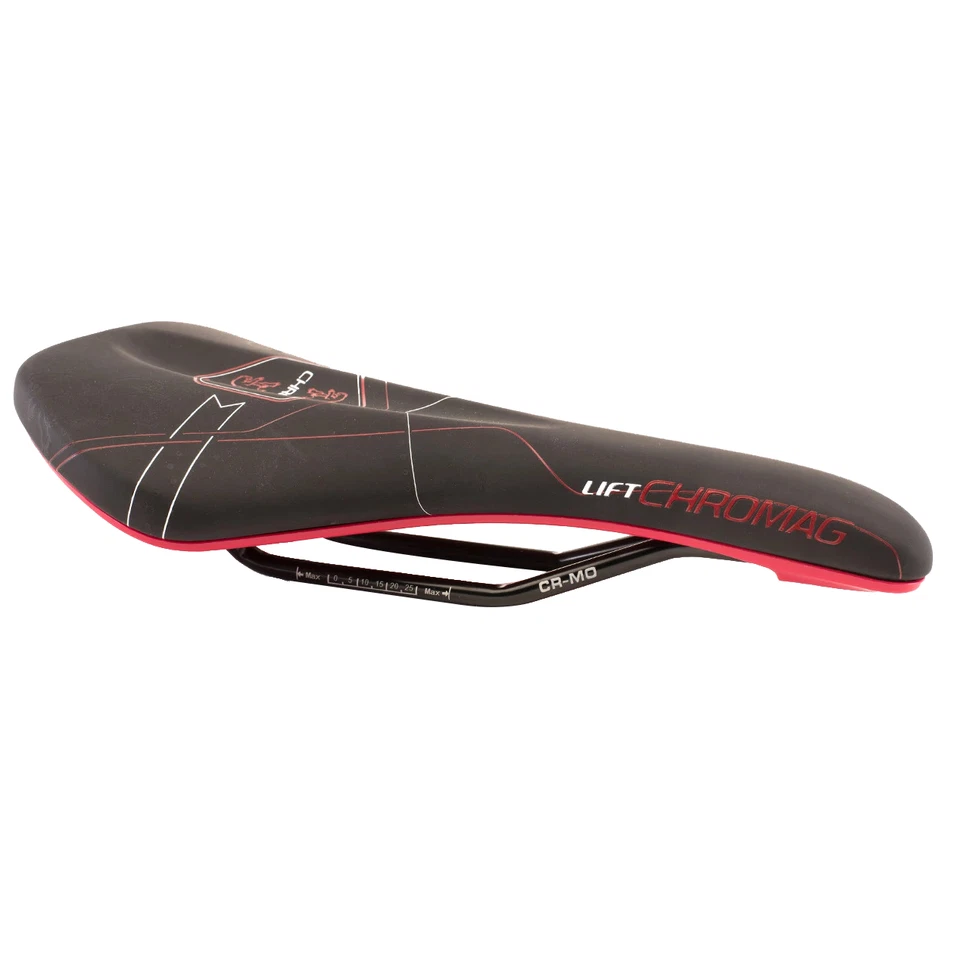 Chromag Lift Saddle, Synth Top, CrMo Rails - Black/Red - Image 1 of 1