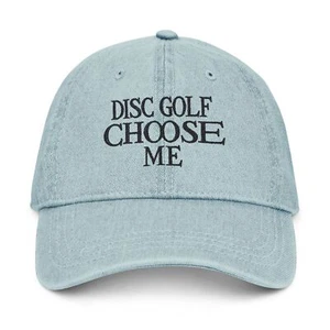 "Disc Golf Chose Me Hat – Embroidered Cap, Adjustable Fit, Perfect for Players. - Picture 1 of 9