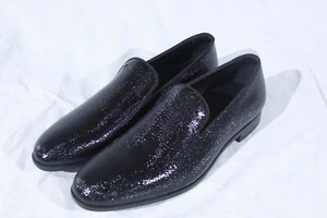 Emporio Armani Men's glossy leather loafers shoes 10 - Picture 1 of 6