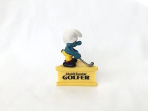 Smurf A Gram World's Greatest Golfer Vintage Smurfs Toy Figure Schleich Peyo - Picture 1 of 7