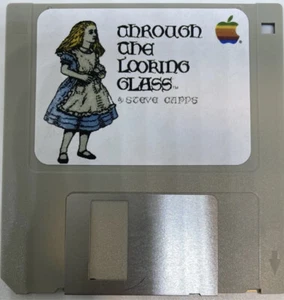 Disquette vintage jeu Apple Macintosh Alice Through The Looking Glass 400k - Photo 1/3