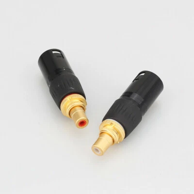 NEUTRIK Gold Plated XLR M/ Female to RCA Female Socket Adapter Balanced Plug - Image 1 of 4