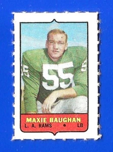 1969 Topps FOOTBALL 4 In1 SINGLE #NNO MAXIE BAUGHAN LOS ANGELES RAMS (SB1) - Picture 1 of 1