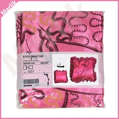 Funda Cojín Edición Limitada IKEA KARISMATISK Rosa Fucsia Bordada 20x20 Foto 1 de 2