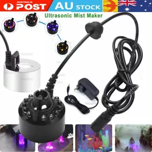 Mini Ultrasonic Mist Maker Fogger LED Water Mister Fogger Fountain Pond Atomizer - Picture 1 of 36