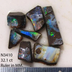 Rough Boulder Opal 32.10 ct 100% Australian Natural Rough Opal From QLD N3410 - Picture 1 of 3