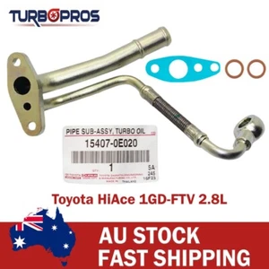 Genuine Turbo Oil Feed&Return Pipe+Gaskets For Toyota HiAce 1GD-FTV 2.8L - Bild 1 von 9