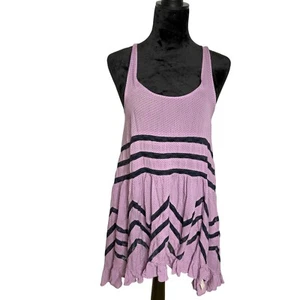 Intimate Free People Minikleid Tanktop Spitzenbesatz gepunktet XS - Bild 1 von 5