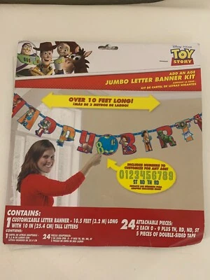 Banner de cumpleaños grande Toy Story. ¡Todos los números para cualquier edad cumpleaños! Disney's NUEVO Foto 1 de 2
