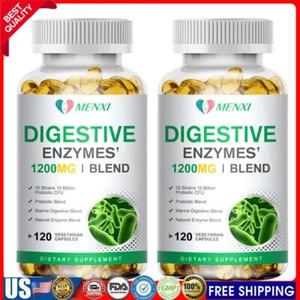 Digestive Enzymes 240 Capsules Probiotics Blend , Constipation & Bloating Relief - Picture 1 of 13
