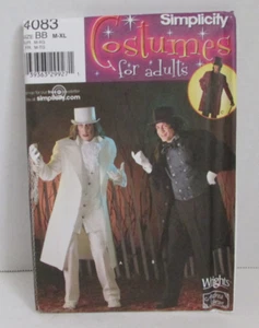 Simplicity #4083 Jekyll / Hyde / Wonka Depp Costume Sz M - XL - UNCUT - Picture 1 of 2