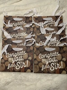 Lot 8 Congrats To You Fine Sir Sm Gift Bag Set Spritz Bachelor Party Graduation - Picture 1 of 3