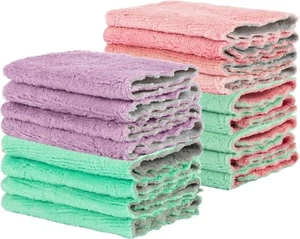 Super Absorbent Kitchen Towels Microfiber Washcloths Cleaning Rags - 17PCS - Picture 1 of 4