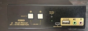 HDMI KVM Switch 2 Port Dual Monitor Extended Display, 4K USB KVM Switch WQ - Picture 1 of 3