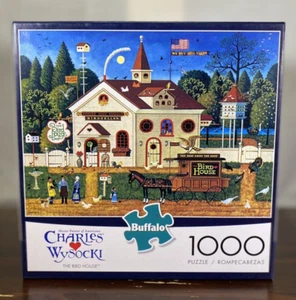 Charles Wysocki THE BIRD HOUSE 1000 PC Puzzle Used Bagged Buffalo Games - Picture 1 of 7