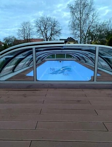 GFK Schwimmbecken Pool Set 9X3,2X1,5 Italy Genova mit Überdachung EcoStandart - Bild 1 von 12
