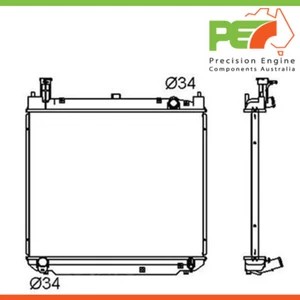 Totalmente Nuevo * PROTEX * Radiador para Toyota Hiace 2.0, 2.4 litros Parte # RADT197 - Imagen 1 de 4