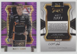 2017 Panini Select Grandstand Purple Pulsar Prizm Matt Tifft #3 Rookie RC