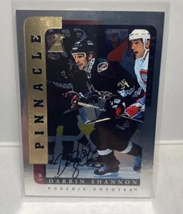 Pinnacle Be a Player 1996-97 Darrin Shannon Auto Phoenix Coyotes #183 - Imagen 1 de 2