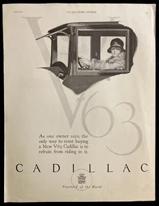 Vintage 1924 Print Ad Magazine Cadillac Motor Co V-63 Automobile Car GM - Picture 1 of 1