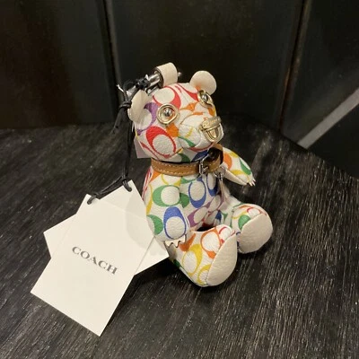 ТРЕНЕР Rainbow гордость медведь брелок сумка или рюкзак подвеска - новый с Ярлыками - Изображение 1 из 4