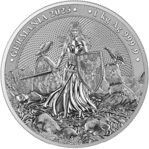 Germania Mint Germania 1 Kilo 2025 Silbermünze 80 Mark mit Zertifikat in Box - Bild 1 von 5