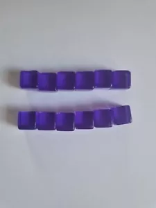 12 Purple M Transparent Plastic Cubes Board Game Replacement Tokens Spare Parts - Picture 1 of 2