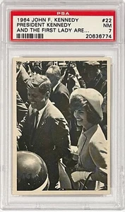 1964 Topps John F. Kennedy #22 President Kennedy With First Lady PSA 7 NM - Picture 1 of 2