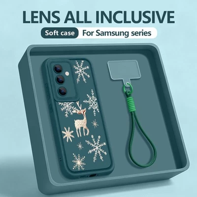 Christmas Elk Case For Samsung A56 A17 A36 A16 A15 A35 A05S A55 Cover With Strap - Image 1 of 4