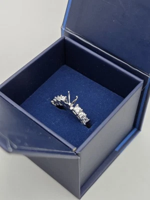 Jtv Ring Snap Set Ring Cast 10kt White Gold Over Sterling Silver 8x6mm Oval Sz 7 - Image 1 of 4