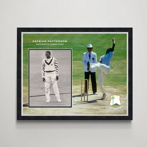 Patrick Patterson - West Indies Cricket Legendary Fast Bowler Signed Display - Picture 1 of 2