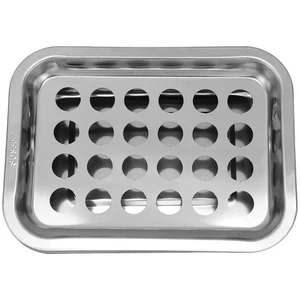  1 Set Communion Trays For Churches: 10.41x7.66" Stainless Steel Communion Set - - Picture 1 of 12
