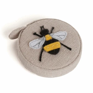 HobbyGift Retractable Tape Measure Bee Design - Beige - 60"/150cm- Gift Stocking - Picture 1 of 2