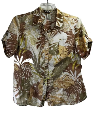 Camisa Hawaiana Caribbean Joe Para Hombre - Talla: Grande - Color: Estampado Tropical Foto 1 de 4