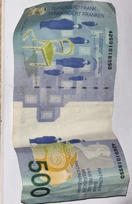 Billet 500 franc belge (rene magrite 1898-1967) - Photo 1/2