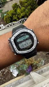 RARE VINTAGE CASIO ALT-6100 TWIN SENSOR ALTI-THERMO MEN'S WATCH NEW BATTERY - Picture 1 of 9