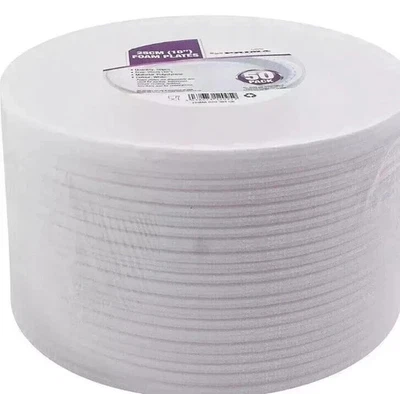 High Quality Polystyrene Disposable Foam plates 10" Wedding Parties BBQ Plate - Image 1 of 4