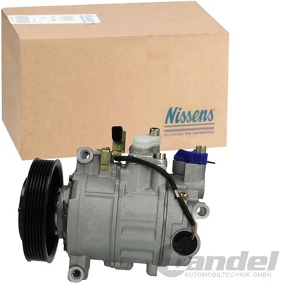 NISSENS AIR CONDITIONING COMPRESSOR fits AUDI A4 B7 CONVERTIBLE A5 CONVERTIBLE A6 C6 AVANT Q5 - Image 1 of 4
