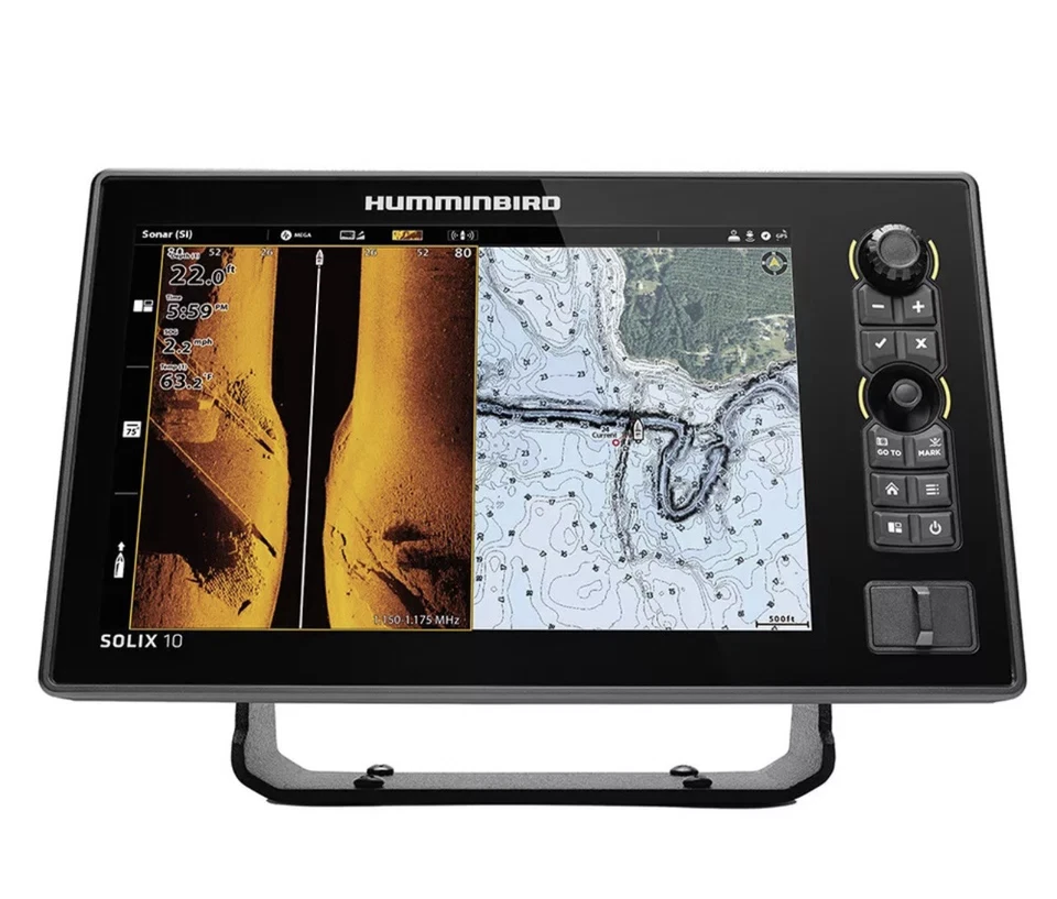Humminbird Solix 10 411530-1 . Chirp. Mega SI+. Mega DI+. G3. With Transducer - Image 1 of 4