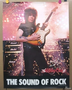 Raro cartel publicitario 1990 MICK MARS Motley Crue AMPLIFICADORES MARSHALL metal EX - Imagen 1 de 2