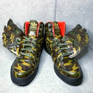 Adidas Jeremy Scott sneaker mimetiche alte ali pelle 2013 US11 -Giappone- - Foto 1 di 9